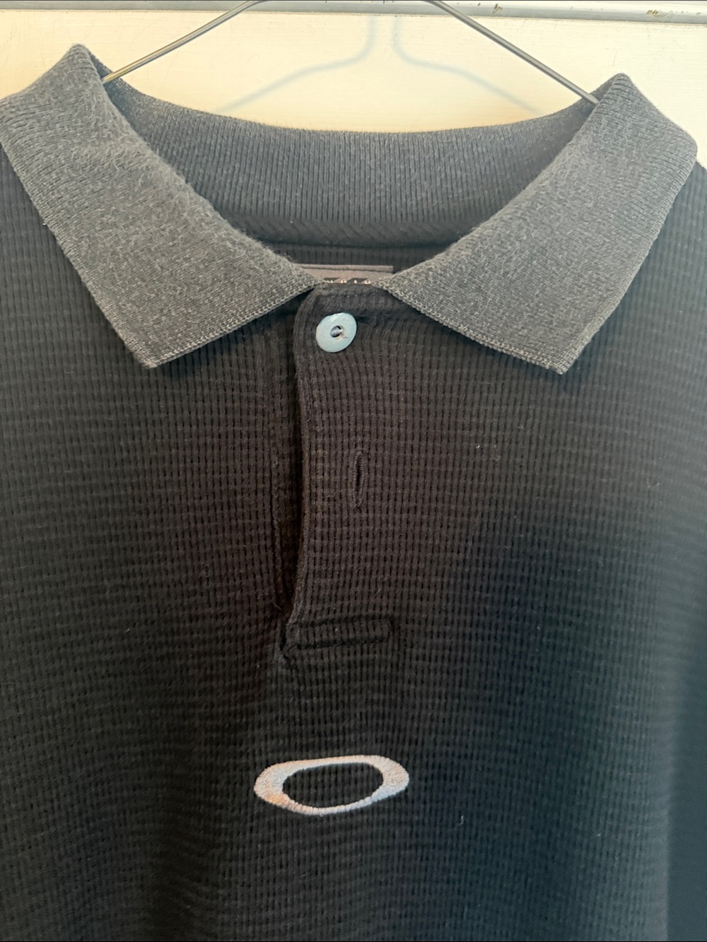 Oakley Black Polo with Gray Contrast Collar - Picture 2 of 11